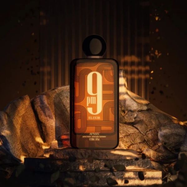 9PM Elixir Afnan 100ML – Perfume Unisex Oriental Especiado con Cardamomo, Cuero y Vainilla