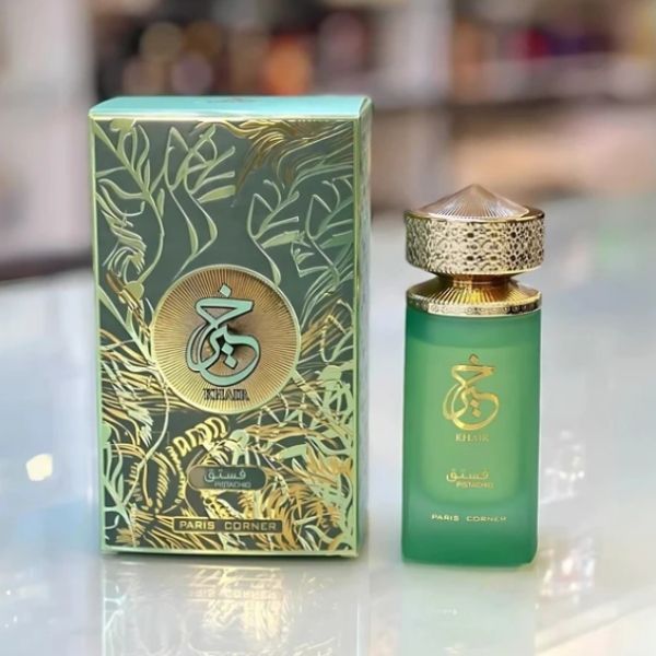Khair Pistachio de Paris Corner 100ML: Perfume Árabe Unisex Dulce y Elegante con Notas de Pistacho