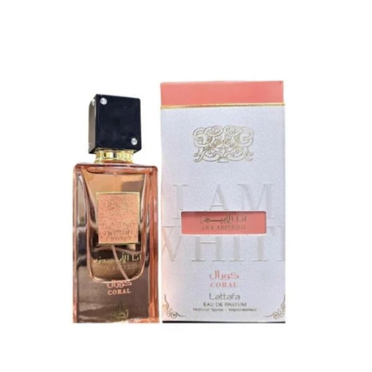 Ana Abiyedh Coral de Lattafa 60ML - Perfume Árabe Floral y Afrutado con Toque Exótico