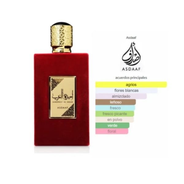 Perfume Amerat Al Arab Asdaaf by Lattafa 100ML: El Toque Perfecto de Sofisticación Árabe