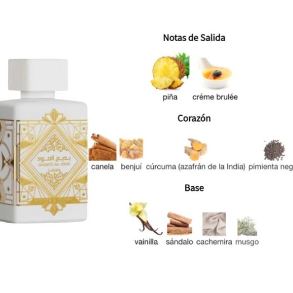 Bade’e Al Oud Honor & Glory de Lattafa 100ml – Perfume Unisex Intenso y Especiado
