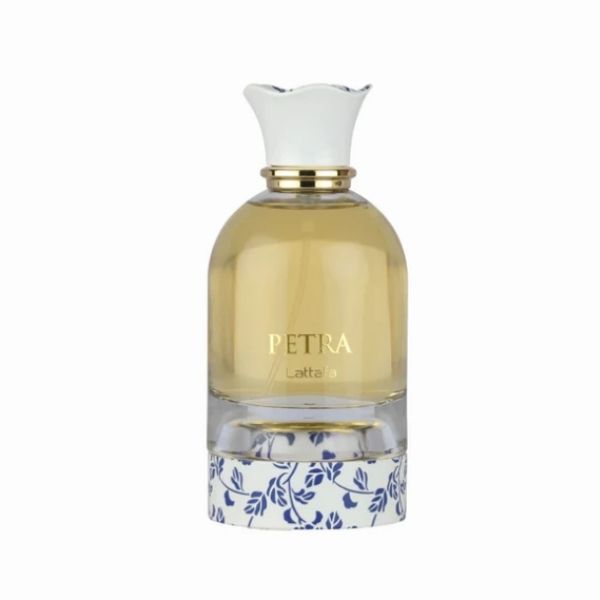 Petra de Lattafa 100ML – Perfume de Mujer Oriental Floral con Coco, Praliné y Ron (Inspirado en el Mediterráneo)
