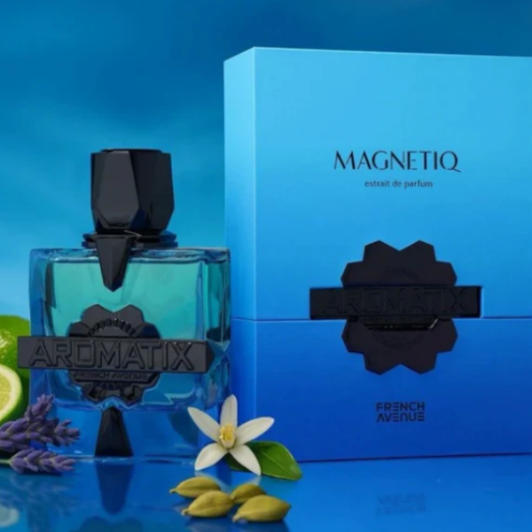 Aromatix X Magnetiq Extrait de Parfum – French Avenue 100ML | Perfume Unisex Amaderado Oriental con Bergamota, Iris y Vainilla