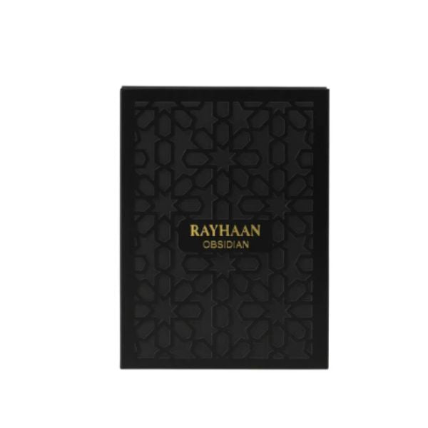 Rayhaan Obsidian 100ML – Perfume Masculino Oriental Elegante | Iris, Cuero y Oud Sofisticado