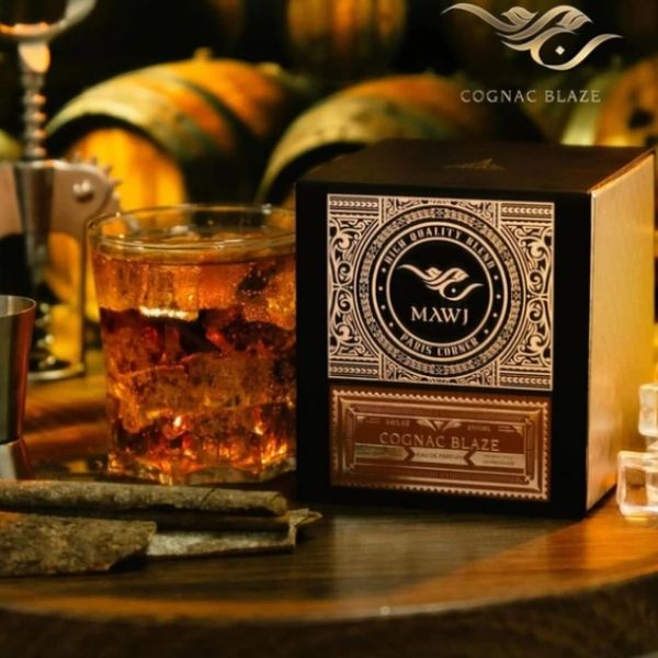 Mawj Cognac Blaze Paris Corner Eau de Parfum 100ml | Perfume Unisex Intenso, Amaderado y Oriental