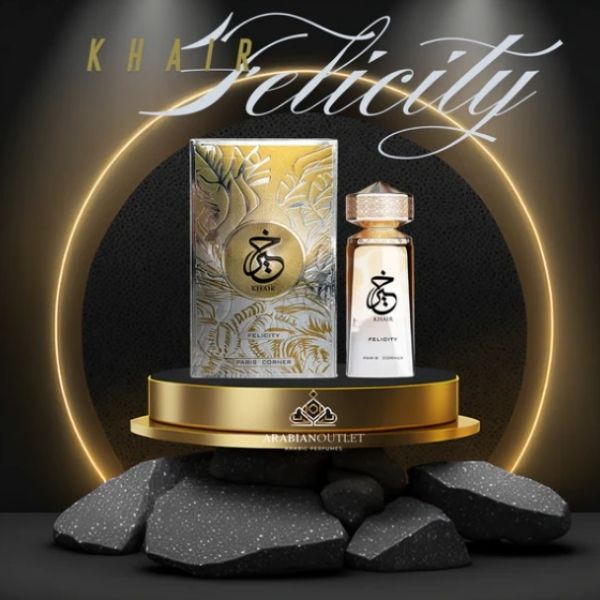Khair Felicity Paris Corner 100ML – Perfume Árabe para Mujer, Dulce y Sofisticado
