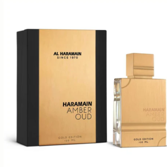 Amber Oud Gold Edition Al Haramain 120ML – Perfume Unisex Ámbar Vainilla con Toques Frutales y Amaderados