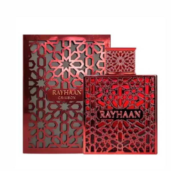 Crimson Rayhaan 100ML – Perfume Masculino Especiado con Cardamomo, Pachulí y Vainilla