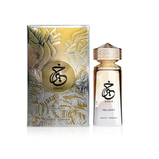 Khair Felicity Paris Corner 100ML – Perfume Árabe para Mujer, Dulce y Sofisticado