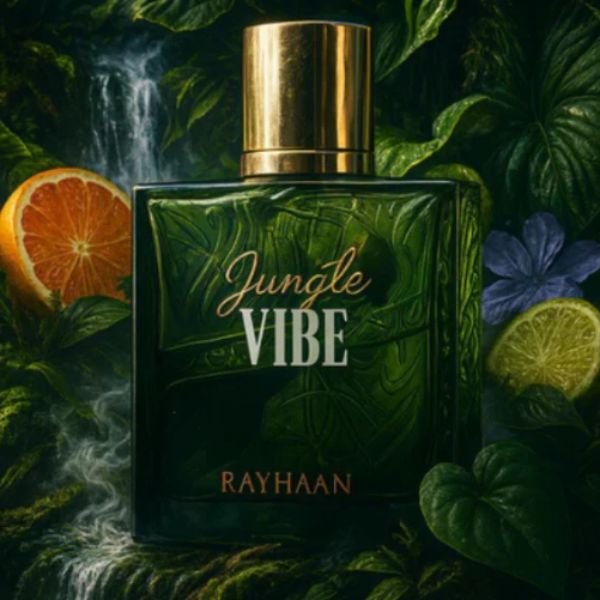 Rayhaan Jungle Vibe 100ML – Perfume Fresco y Verde para Hombre | Natural, Cítrico y Aventurero