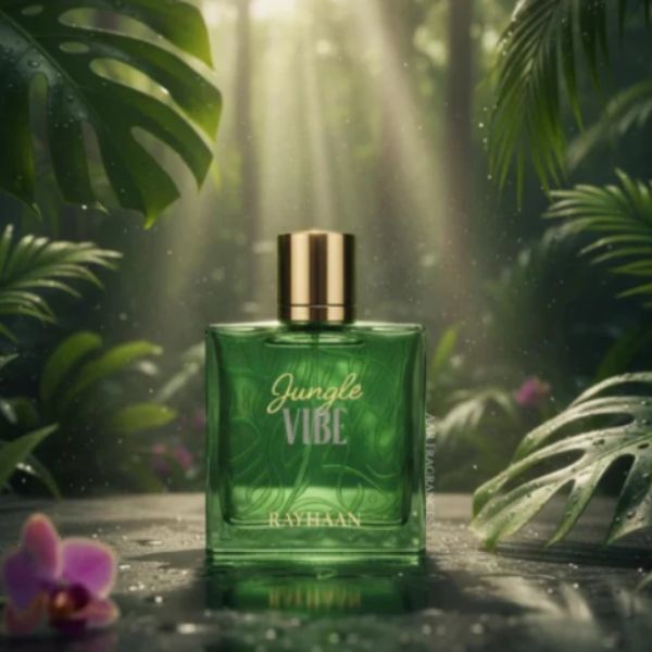 Rayhaan Jungle Vibe 100ML – Perfume Fresco y Verde para Hombre | Natural, Cítrico y Aventurero