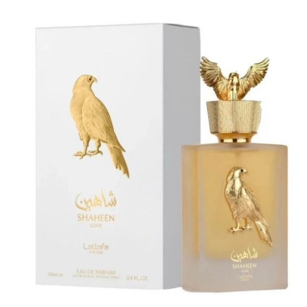 Lattafa Shaheen Gold 100 ml - Perfume Árabe Premium con Notas de Piña, Lavanda y Pachulí