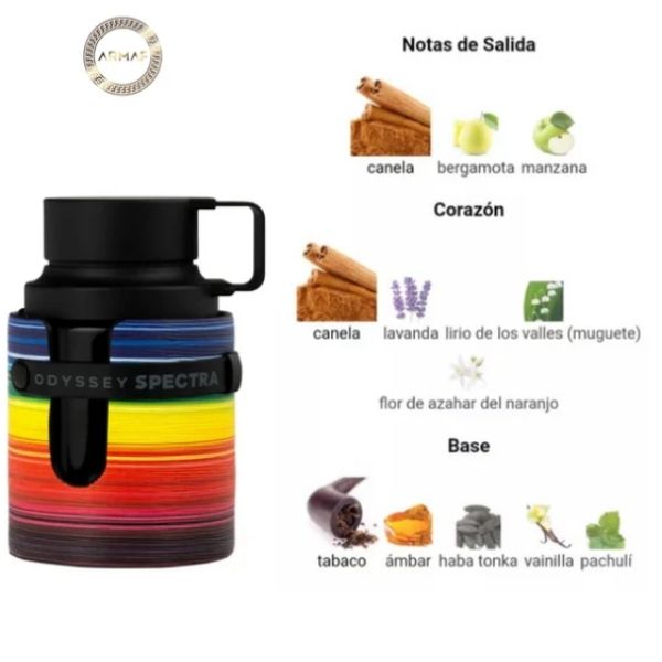 Armaf Odyssey Spectra 100ML - Perfume Arabe Unisex con Notas Especiadas y Dulces