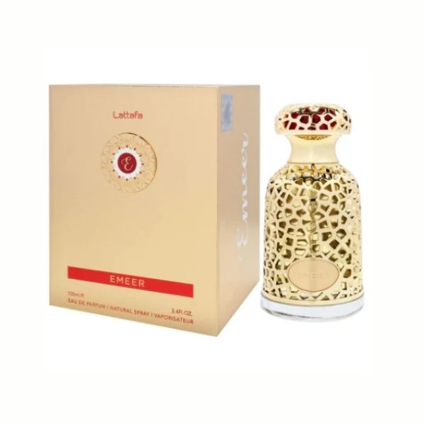 Emeer Lattafa Perfumes 100ML – Perfume Unisex Amaderado Aromático con Toques Cítricos y Especiados