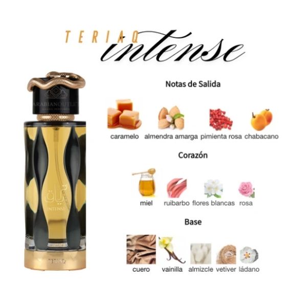 Teriaq Intense Lattafa 100ML - Perfume Árabe Unisex de Larga Duración y Elegancia Oriental