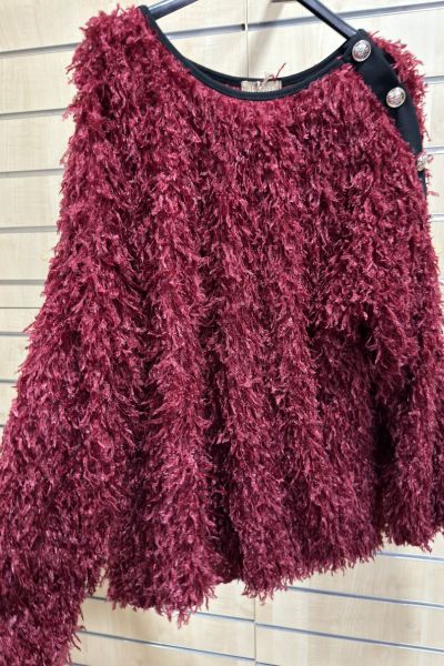 Jersey Pelo Burdeos – Suave y Elegante Mujer