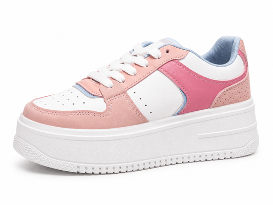 Zapatillas Plataforma Rosa Pastel para Mujer – Estilo Urbano Trend